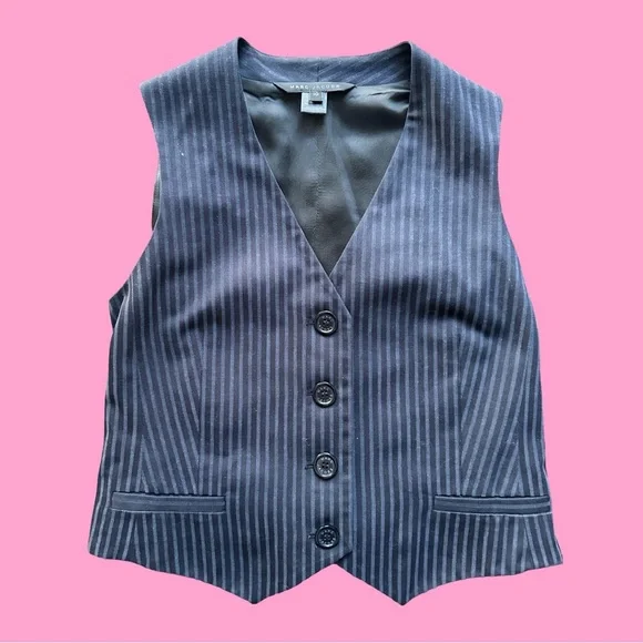 Marc Jacobs Navy Blue Pinstripe Vest - Picture 1 of 4